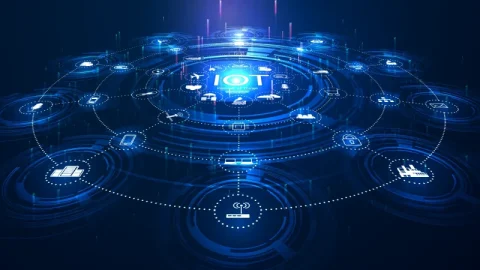 Visual of interconnected devices, symbolizing Monty Mobile's exploration of the Internet of Things (IoT)